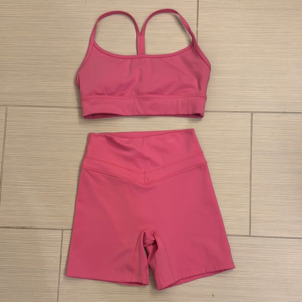 Vitality Pink Sports Bra and Shorts Set